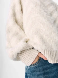 OBJHOLLOW L/S RE KNIT PULLOVER NOOS