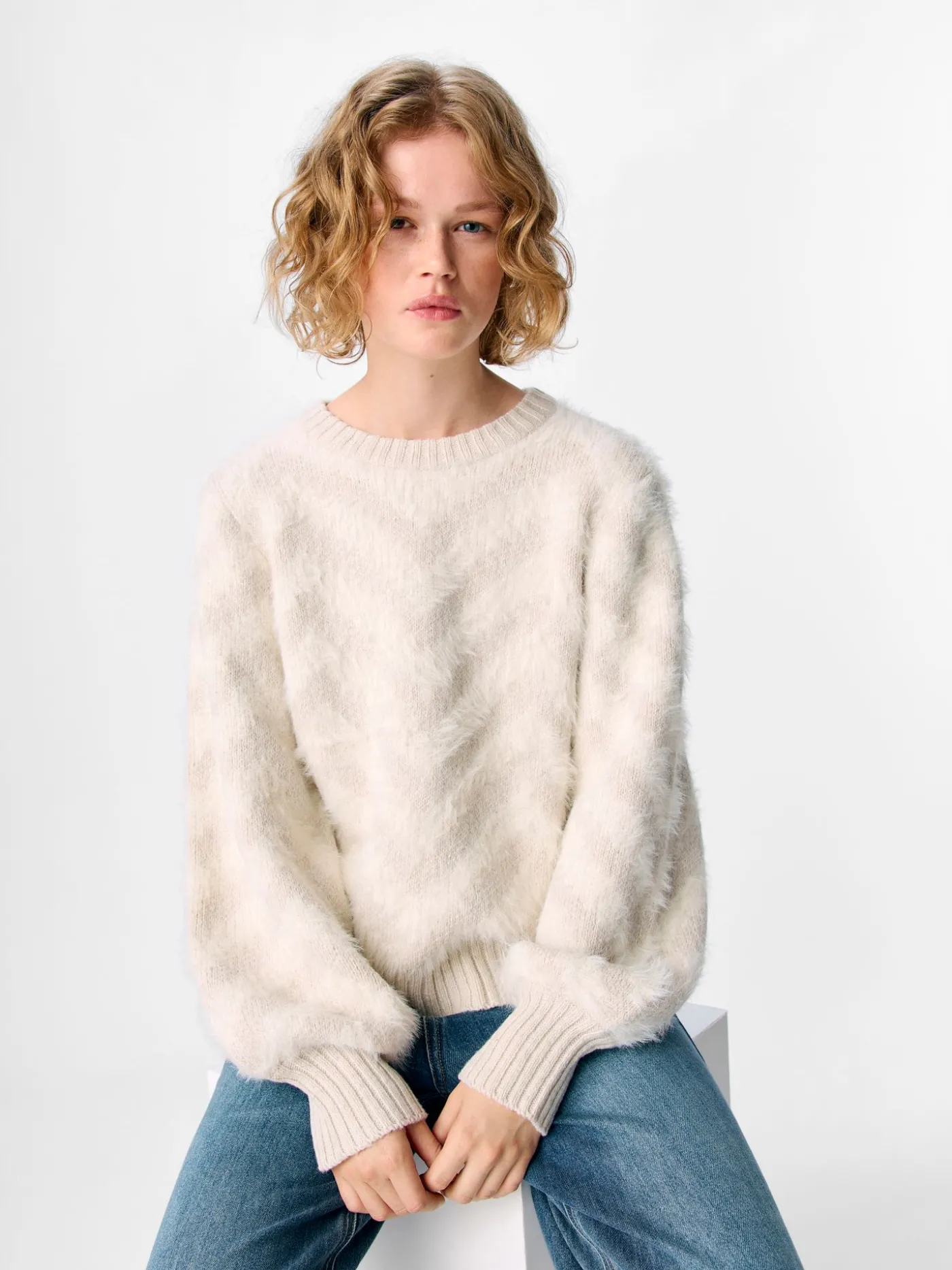 OBJHOLLOW L/S RE KNIT PULLOVER NOOS