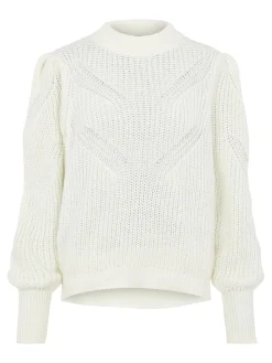 OBJJANINE L/S KNIT PULLOVER PB10 - Cloud Dancer