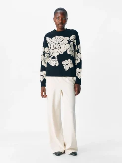 OBJRAY LO L/S KNIT PULLOVER AOP NOO