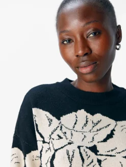 OBJRAY LO L/S KNIT PULLOVER AOP NOO