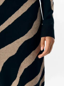 OBJRAY L/S  KNIT DRESS AOP NOOS