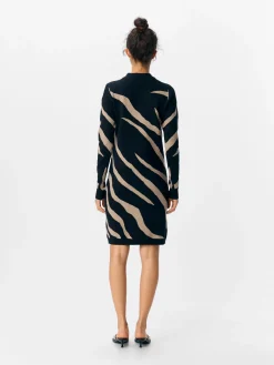 OBJRAY L/S  KNIT DRESS AOP NOOS