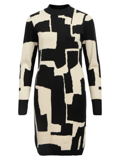 OBJRAY L/S KNIT DRESS AOP NOOS