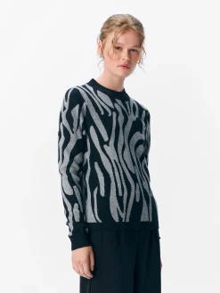 OBJRAY L/S KNIT PULLOVER AOP NOOS