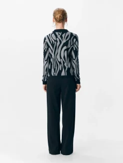 OBJRAY L/S KNIT PULLOVER AOP NOOS