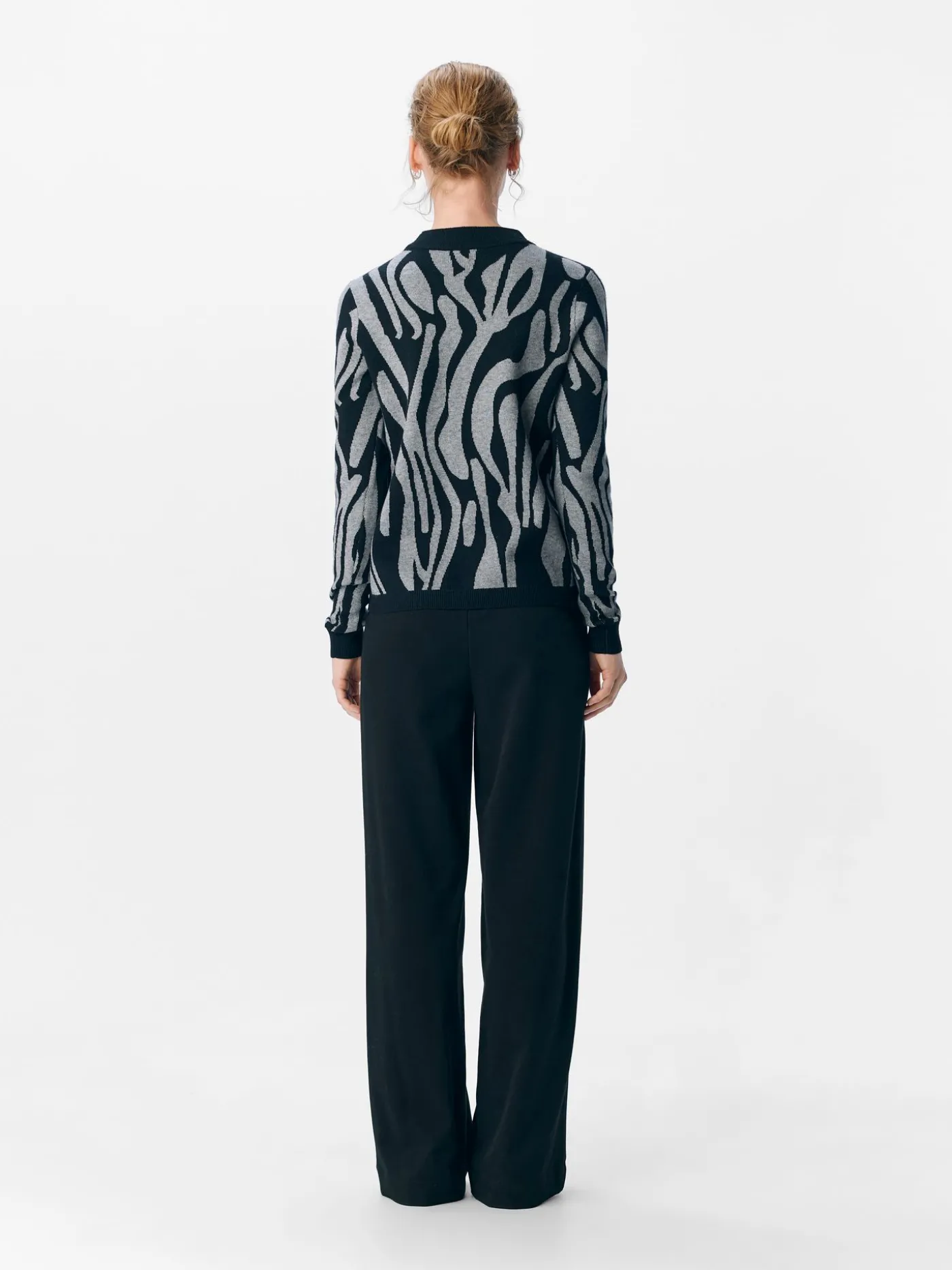 OBJRAY L/S KNIT PULLOVER AOP NOOS