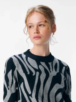 OBJRAY L/S KNIT PULLOVER AOP NOOS