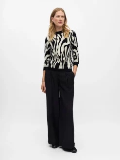 OBJRAY L/S KNIT PULLOVER AOP NOOS