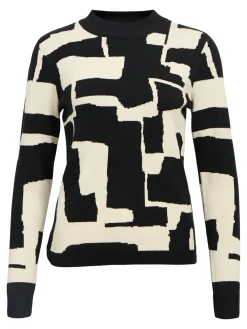 OBJRAY L/S KNIT PULLOVER AOP NOOS