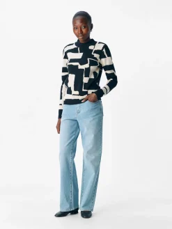 OBJRAY L/S KNIT PULLOVER AOP NOOS