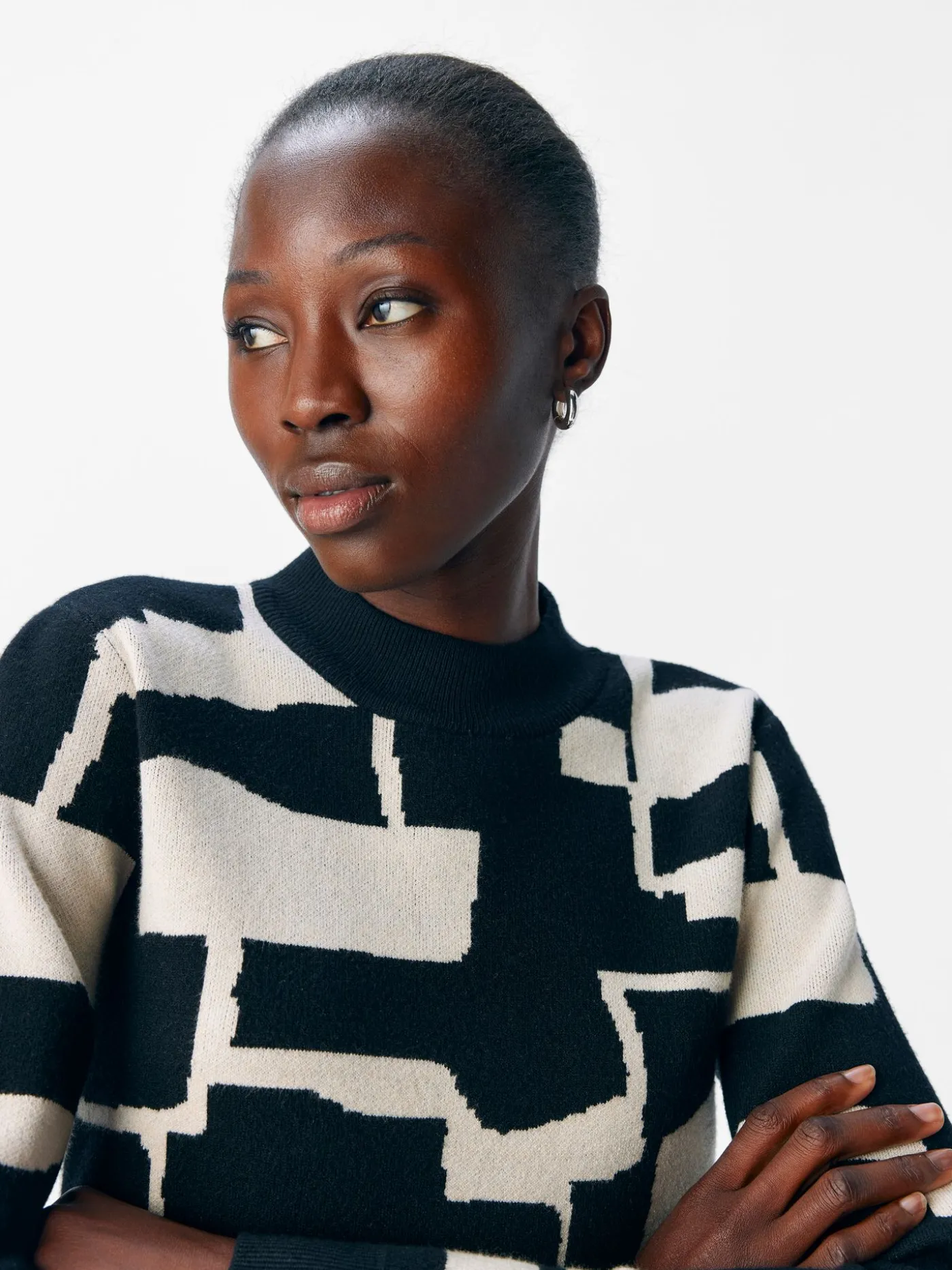 OBJRAY L/S KNIT PULLOVER AOP NOOS