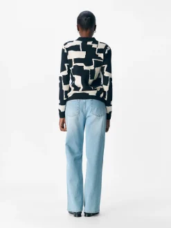 OBJRAY L/S KNIT PULLOVER AOP NOOS