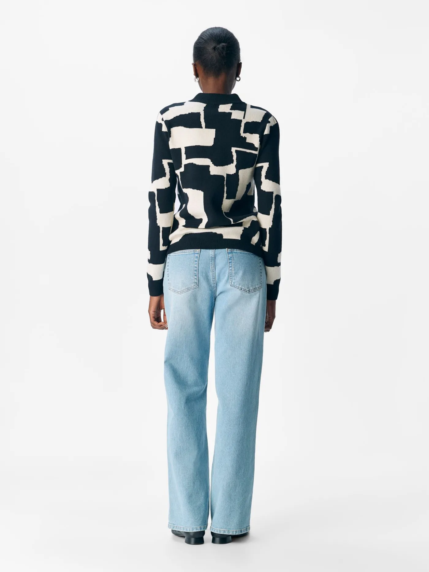 OBJRAY L/S KNIT PULLOVER AOP NOOS