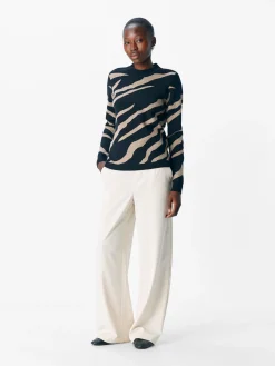 OBJRAY L/S  KNIT PULLOVER AOP NOOS