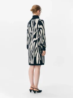 OBJRAY L/S KNIT ROLLNECK DRESS AOP