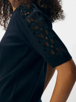 OBJYUKI S/S RE KNIT PULLOVER NOOS