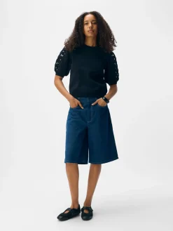 OBJYUKI S/S RE KNIT PULLOVER NOOS