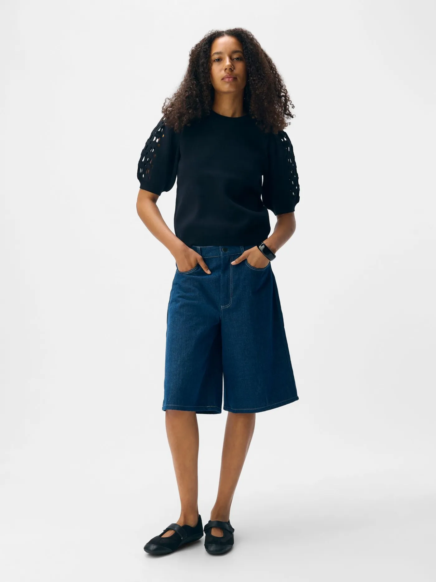 OBJYUKI S/S RE KNIT PULLOVER NOOS