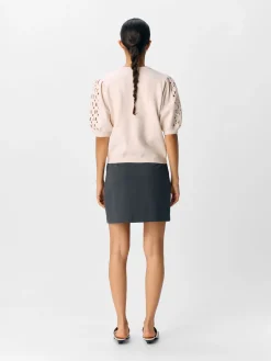 OBJYUKI S/S RE KNIT PULLOVER NOOS