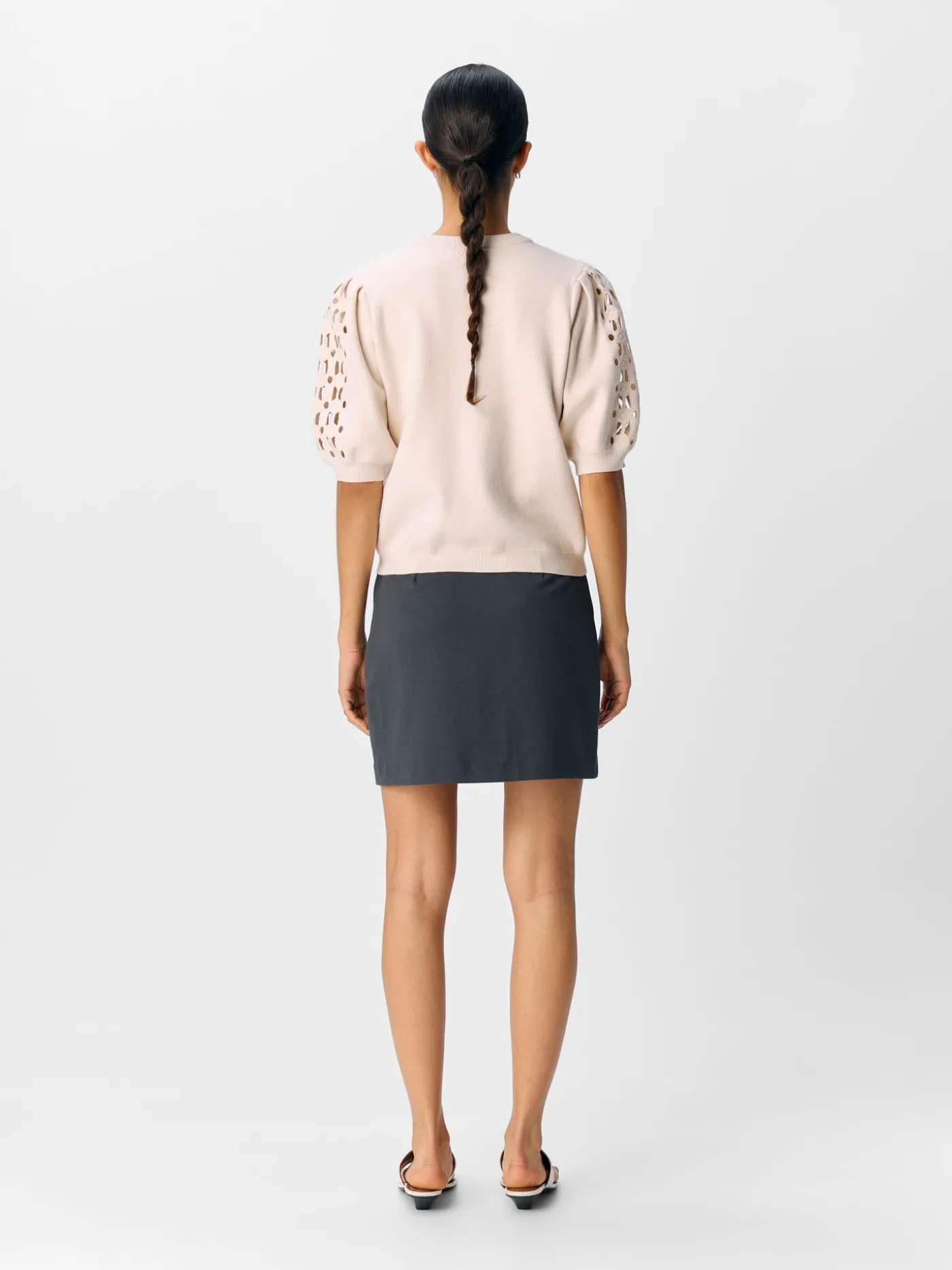 OBJYUKI S/S RE KNIT PULLOVER NOOS