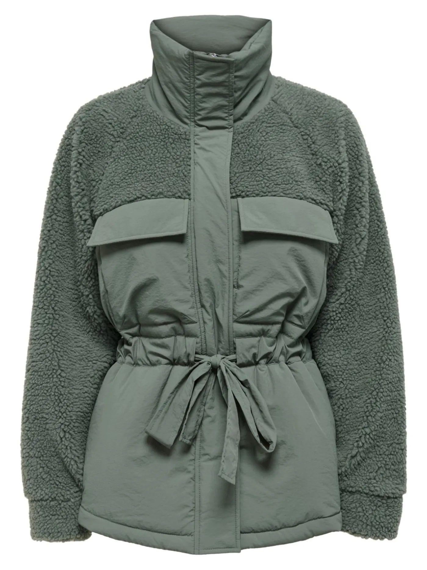 ONLARIANNA PADDED MIX TEDDY JACKET - Laurel Wreath