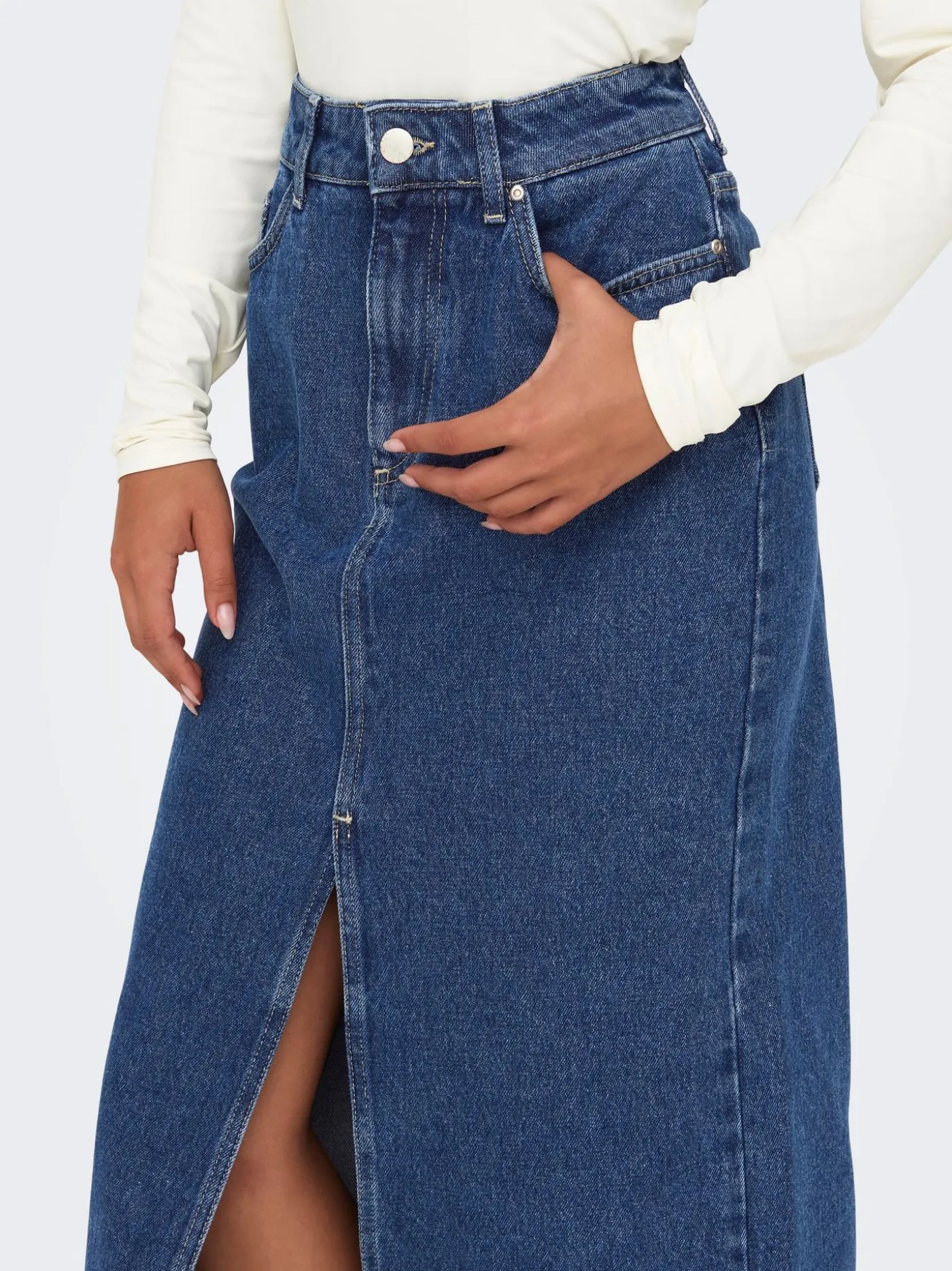 ONLBIANCA MIDI SKIRT DNM REA NOOS