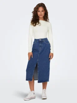 ONLBIANCA MIDI SKIRT DNM REA NOOS