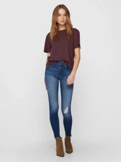 ONLBLUSH LIFE MID ANK RAW REA2077 N - Medium Blue