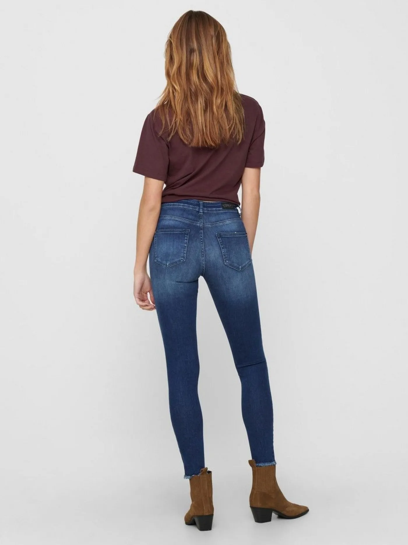 ONLBLUSH LIFE MID ANK RAW REA2077 N - Medium Blue