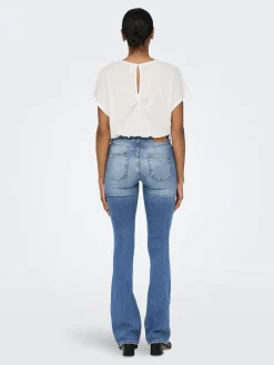 ONLBLUSH LIFE MID FLARED DNM TAI467 - Light Blue D