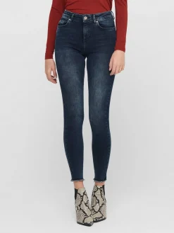 ONLBLUSH LIFE MID SK ANK RAW REA409 - Blue Black D