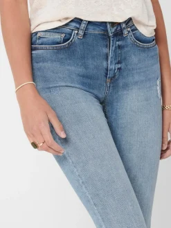 ONLBLUSH LIFE MID SK ANK RAW REA333 - Light Blue D