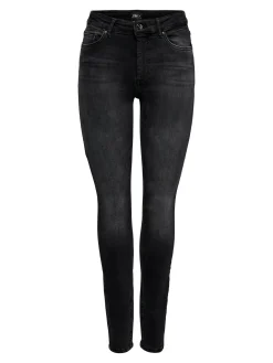 ONLBLUSH LIFE MID SK DNM REA1099 NO - Black Denim/
