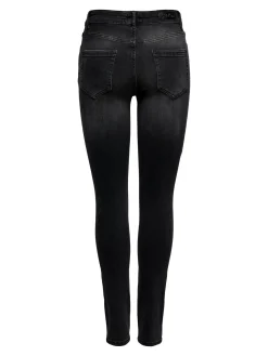 ONLBLUSH LIFE MID SK DNM REA1099 NO - Black Denim/