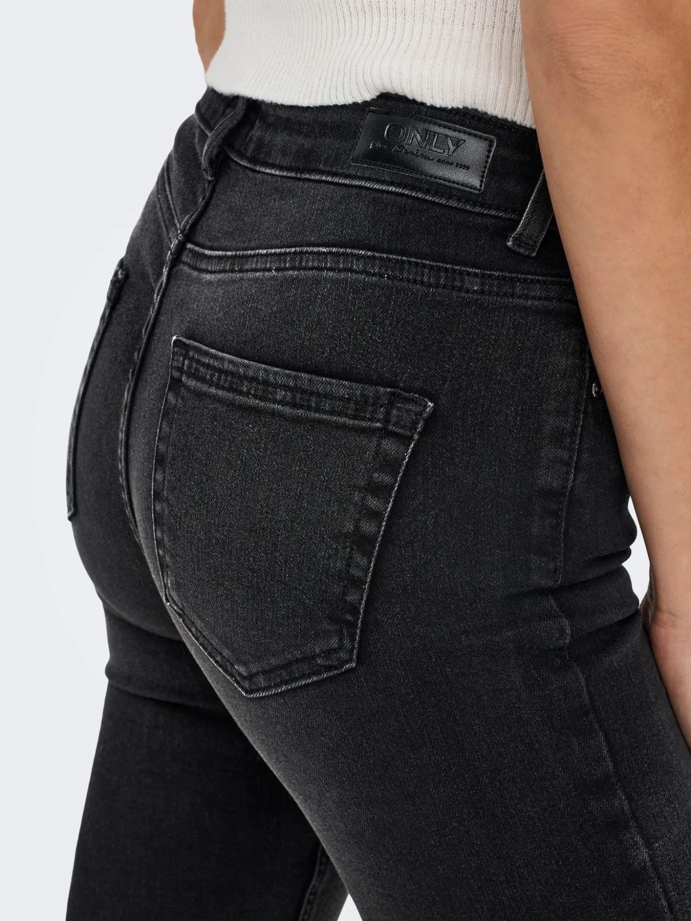 ONLBLUSH LIFE MID SK DNM REA1099 NO - Black Denim/