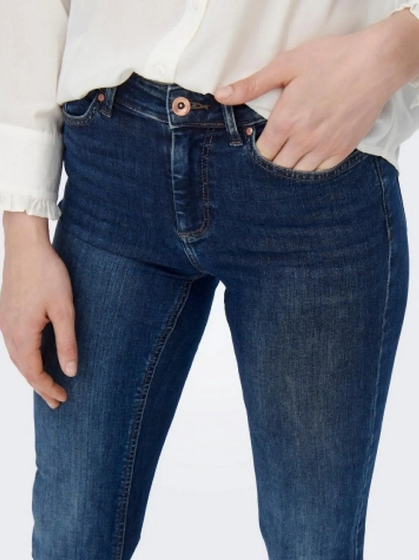 ONLBLUSH MID FLARED DNM TAI021 NOOS - Dark Blue De