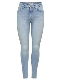 ONLBLUSH MID SK ANK RAW DNM REA306 - Light Blue De