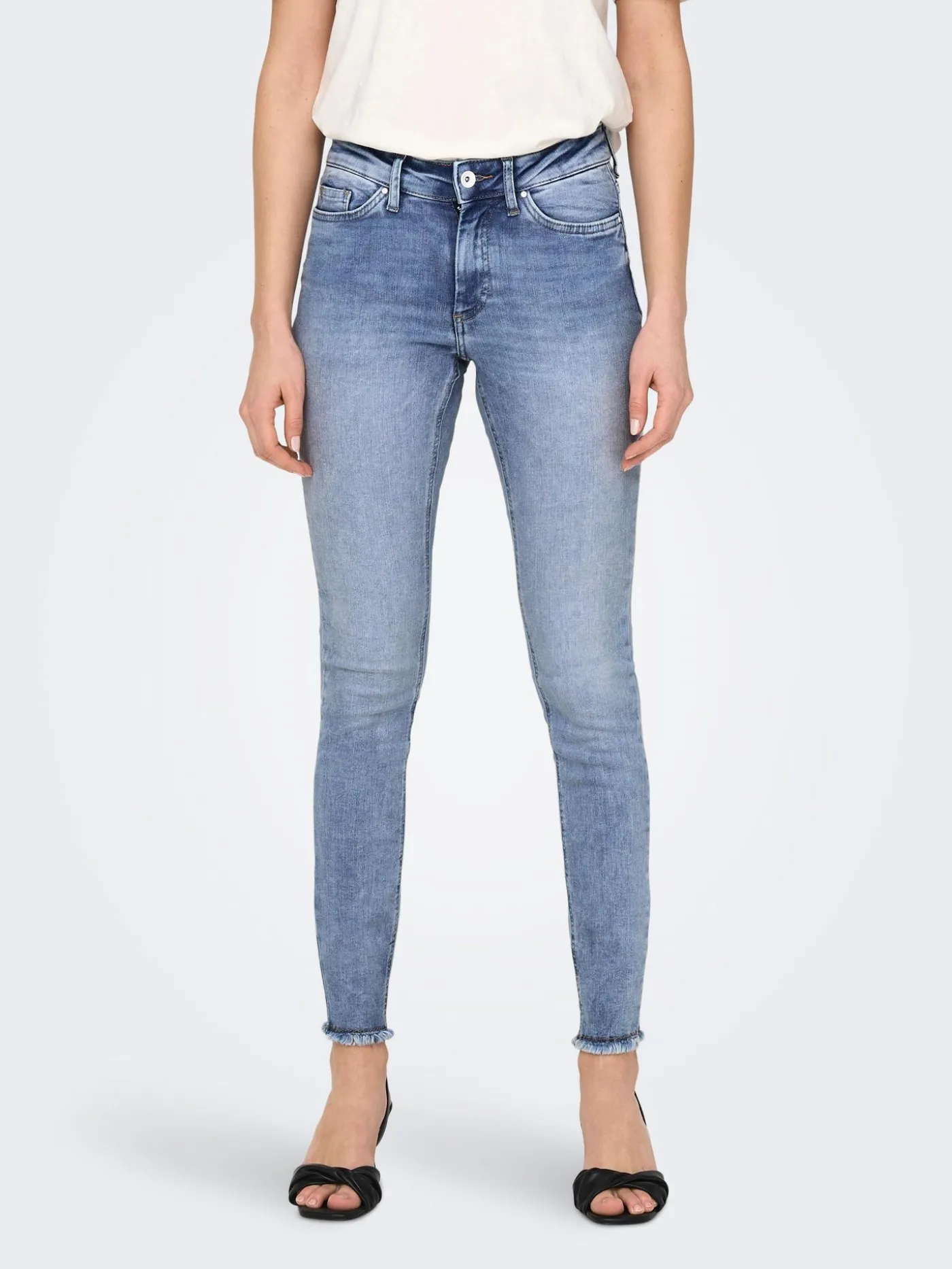 ONLBLUSH MID SK ANK RAW DNM REA694 - Medium Blue D