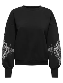 ONLCALLY L/S DETAIL O-NECK CS SWT