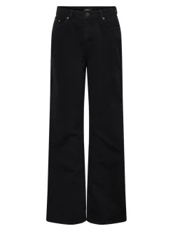 ONLCAMILLE LIFE EX HW WIDE DNM NOOS - Black Denim/