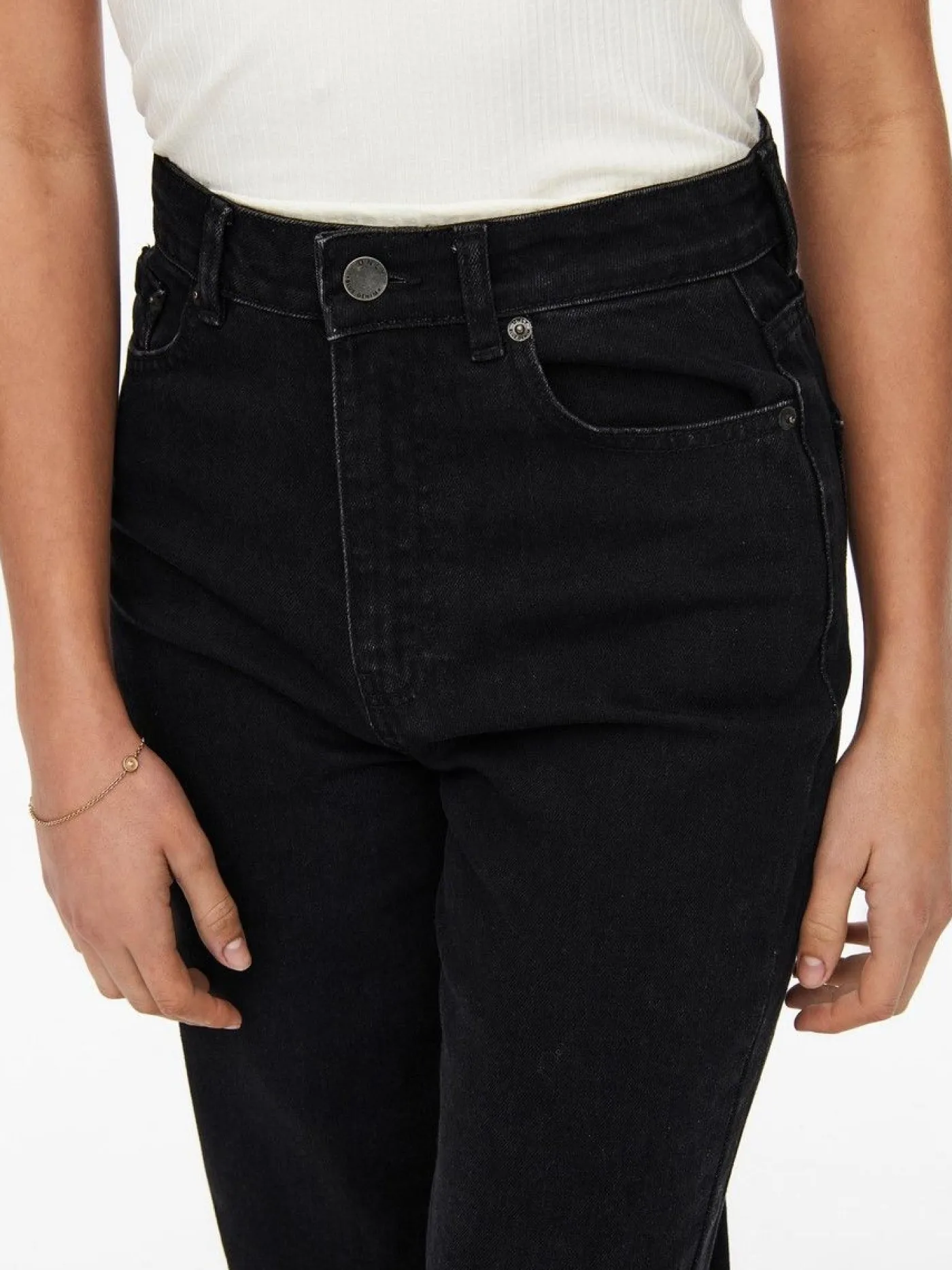 ONLCAMILLE LIFE EX HW WIDE DNM NOOS - Black Denim/