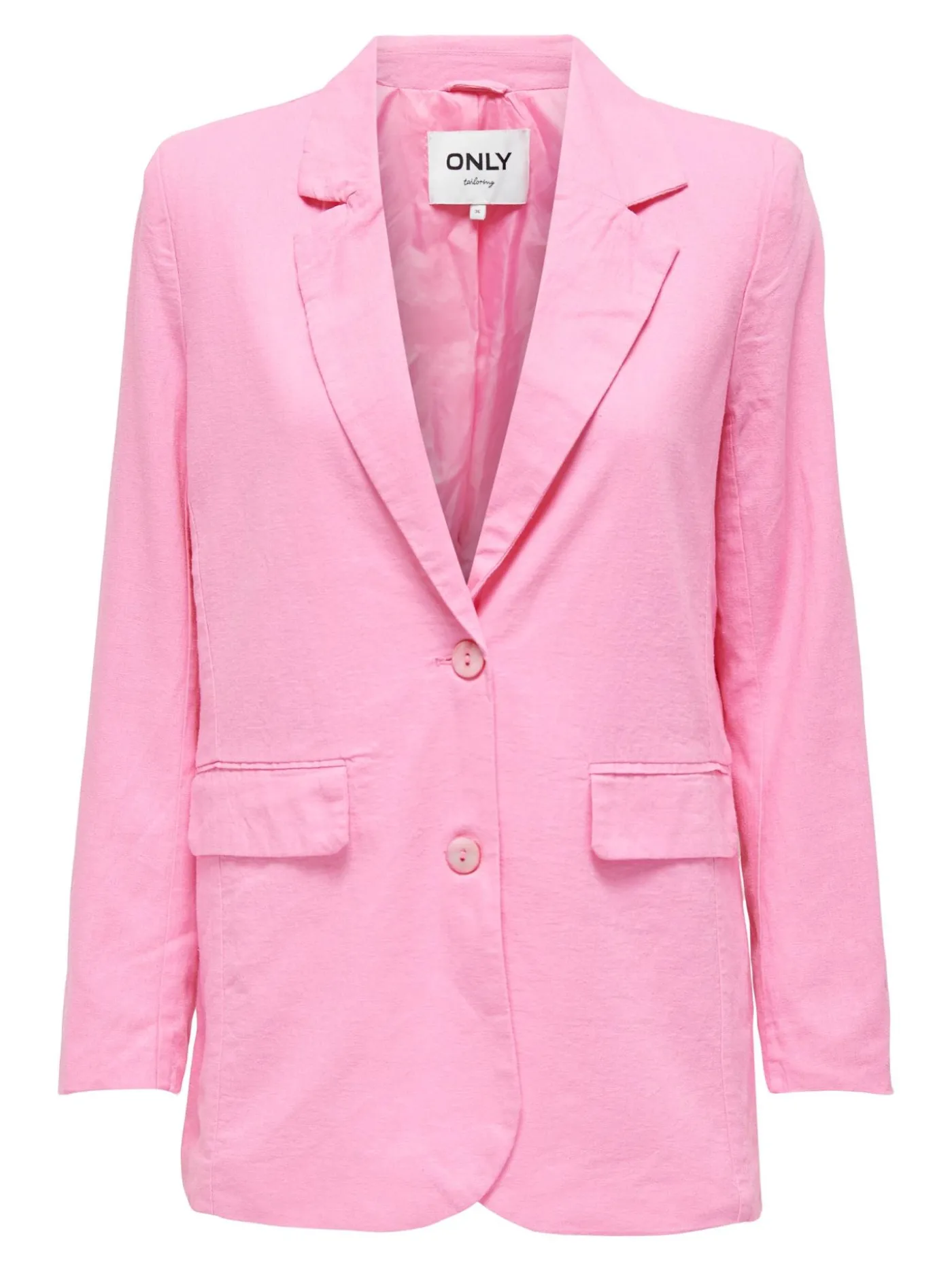 ONLCARO L/S LINEN BLEND OVS BLAZER - Sachet Pink