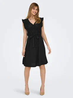 ONLELISA S/L V-NECK DRESS CS JRS