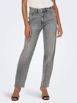 ONLEMILY LIFE HW ST RW CP AK NAS027 - Grey Denim