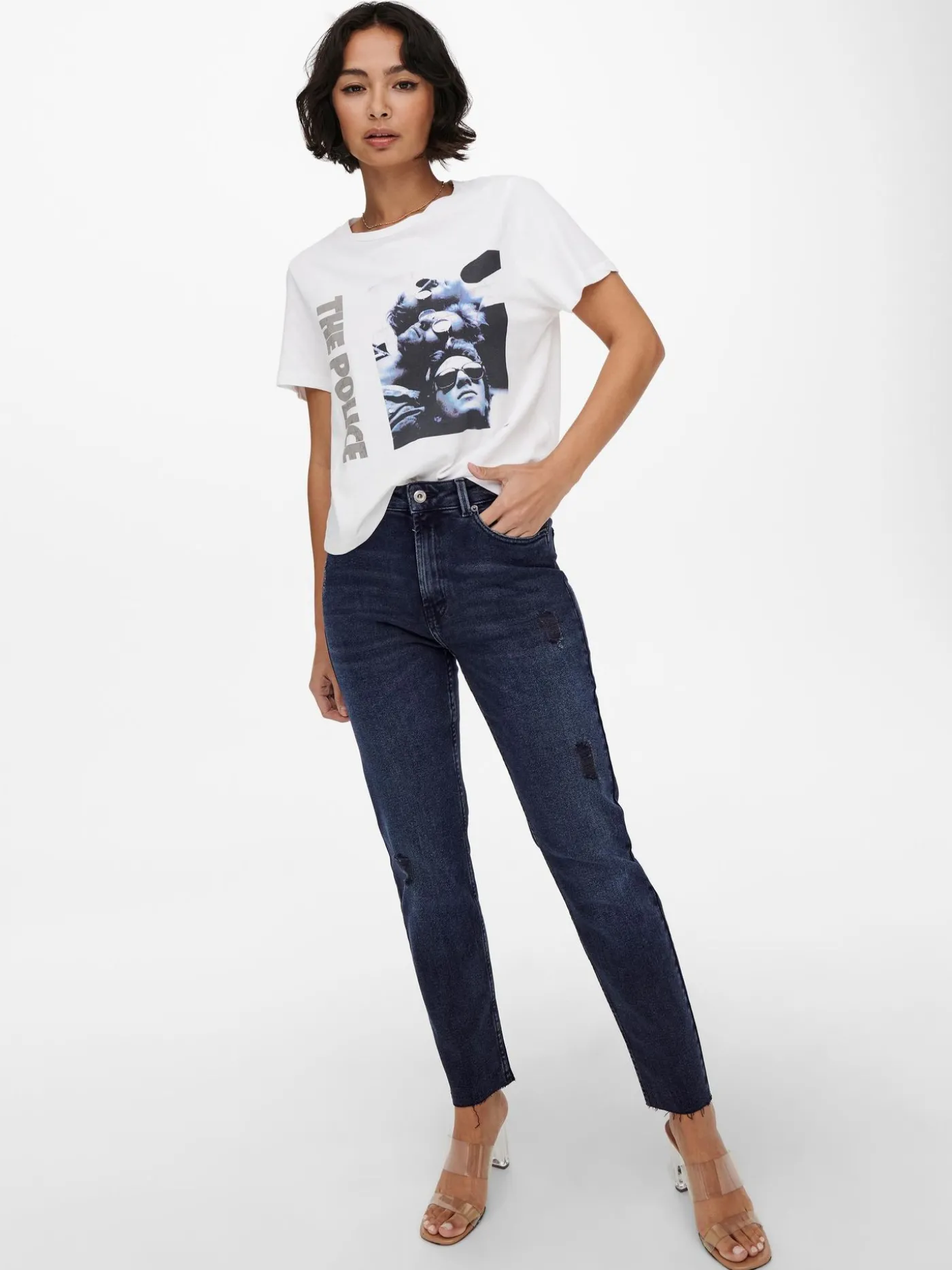 ONLEMILY LIFE HW ST RW CR AK MAE546 - Blue Black D