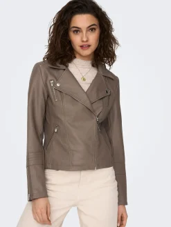 ONLGEMMA FAUX LEATHER BIKER OTW NOO