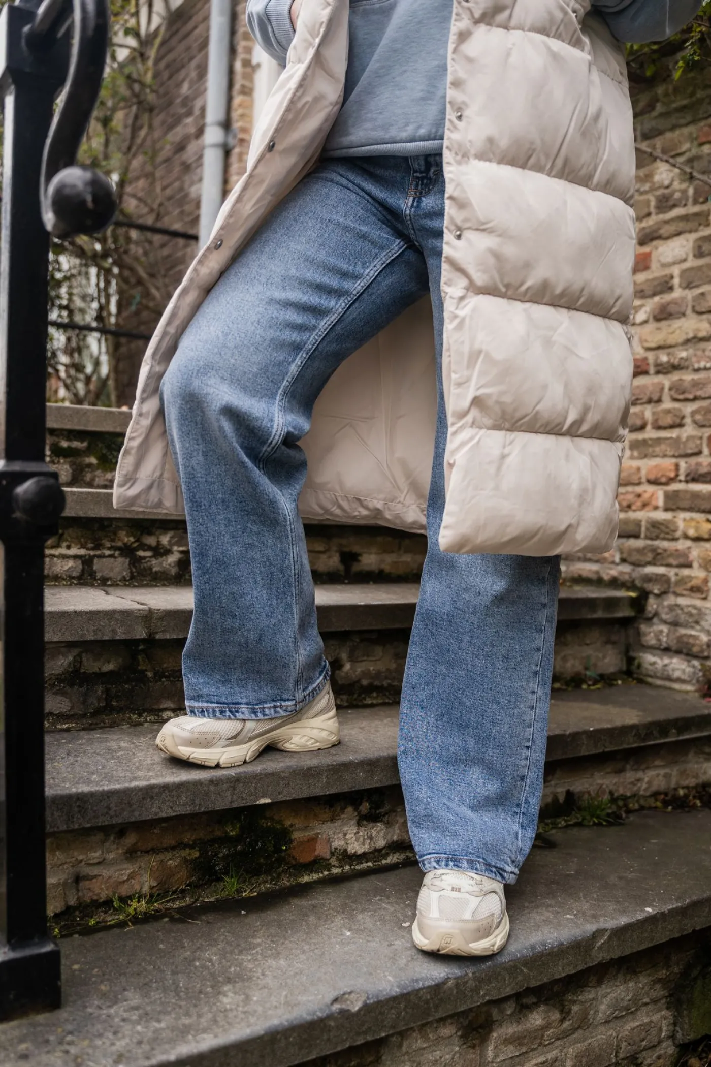 ONLJUICY HW WIDE LEG REA365 NOOS - Medium Blue De