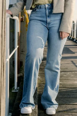 ONLJUICY HW WIDE LEG REA365 NOOS - Medium Blue De