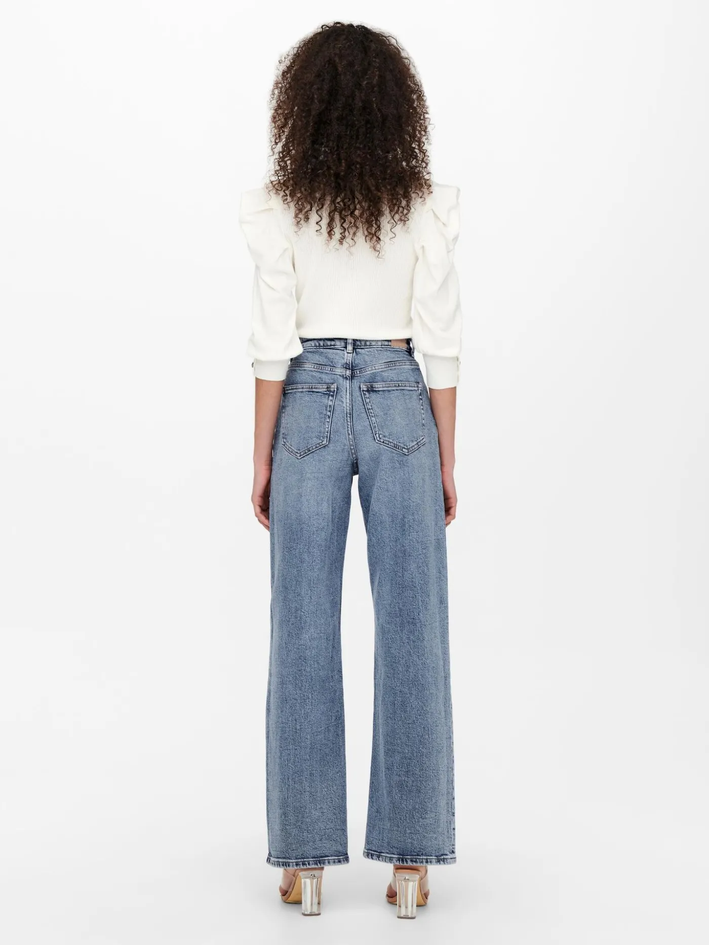 ONLJUICY HW WIDE LEG REA365 NOOS - Medium Blue De